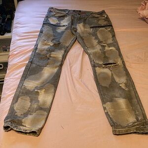 Square Zero Distressed Gray Men's Jeans